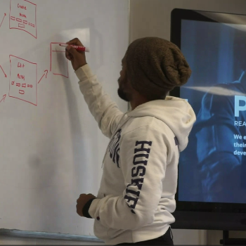 Georgia Developer working in class